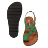 Damen Sandalen 5076 grün Velours