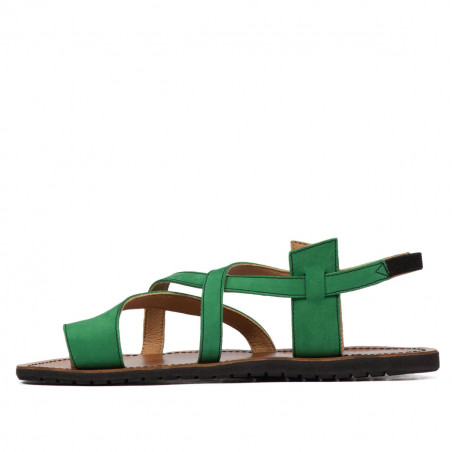 Damen Sandalen 5076 grün Velours