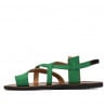 Damen Sandalen 5076 grün Velours