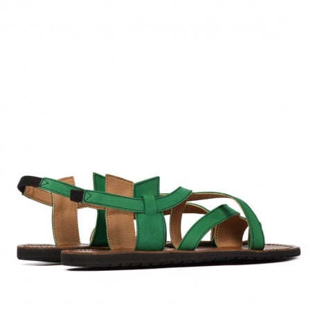 Damen Sandalen 5076 grün Velours