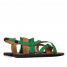 Damen Sandalen 5076 grün Velours