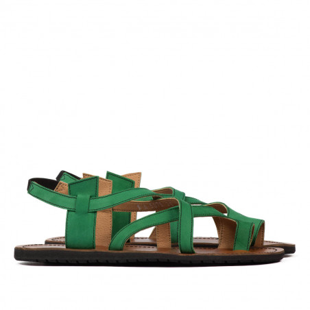 Damen Sandalen 5076 grün Velours