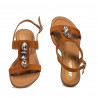 Damen Sandalen 5073 Kamel Velours