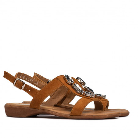Damen Sandalen 5073 Kamel Velours