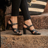 Damensandalen 1284 schwarz lifestyle