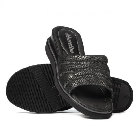 Damensandalen 5074 Schwarzer Python
