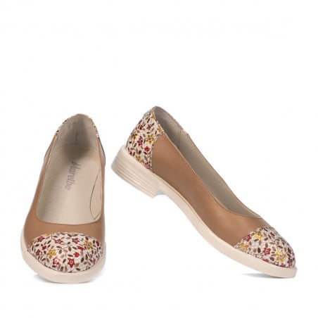 Damen Ballerinas 6036 nude kombiniert