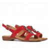 Damen Sandalen 5073 Rot Velours