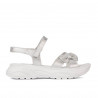 Kindersandalen 538 perlweiß (silbern)