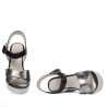 Damensandalen 5081 silber kombiniert