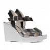 Damensandalen 5081 silber kombiniert