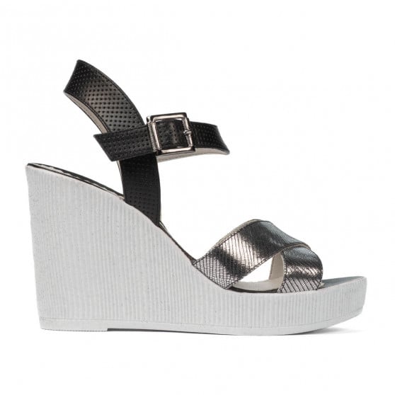 Damensandalen 5081 silber kombiniert