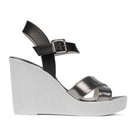Damensandalen 5081 silber kombiniert
