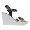 Damensandalen 5081 silber kombiniert