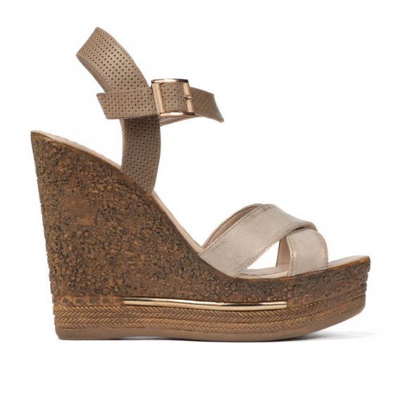 Damen Sandalen 5078 beige+gold Damen Sandalen 5078 beige+gold