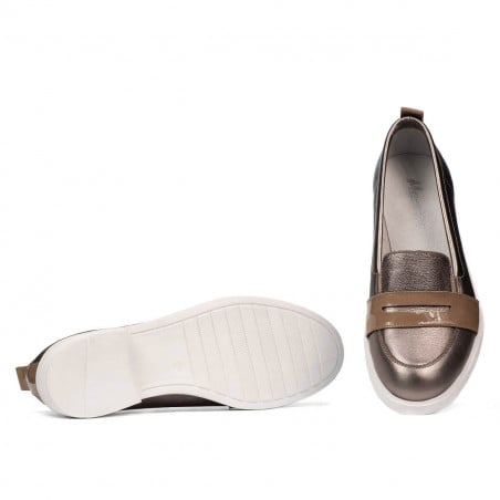 Damen Casual/Schick Schuhe 6037 kombiniert in Kupferfarbe