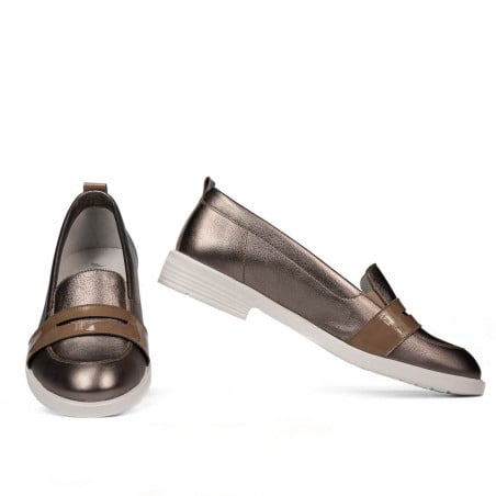 Damen Casual/Schick Schuhe 6037 kombiniert in Kupferfarbe