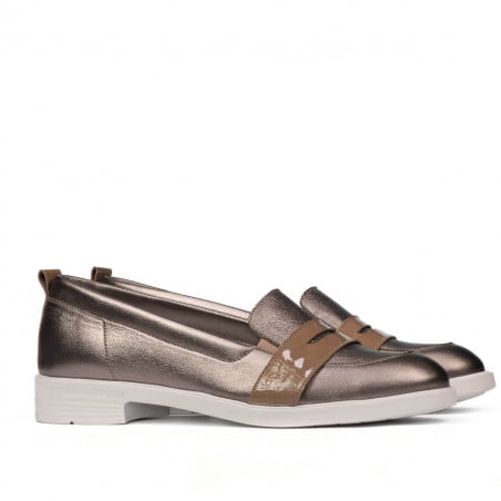 Damen Casual/Schick Schuhe 6037 kombiniert in Kupferfarbe