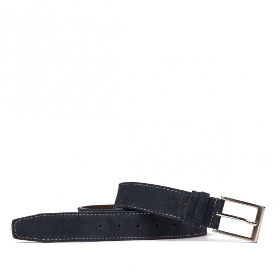 Herren Gürtel 05bc blau Veloursleder
