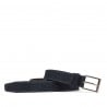 Herren Gürtel 05bc blau Veloursleder