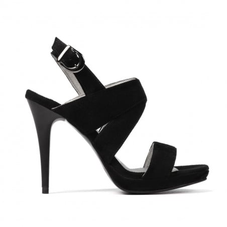 Damen Sandalen 1286 Schwarz Antilope