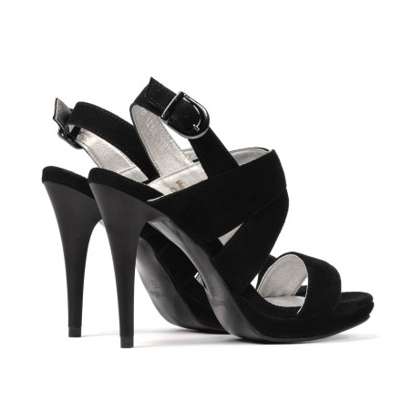 Damen Sandalen 1286 Schwarz Antilope