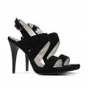 Damen Sandalen 1286 Schwarz Antilope
