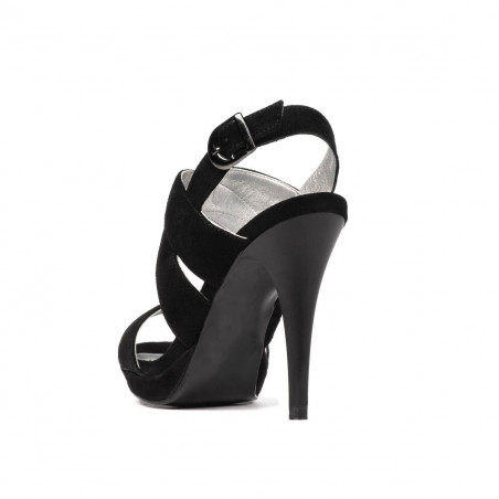 Damen Sandalen 1286 Schwarz Antilope