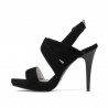 Damen Sandalen 1286 Schwarz Antilope