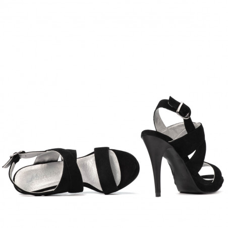 Damen Sandalen 1286 Schwarz Antilope