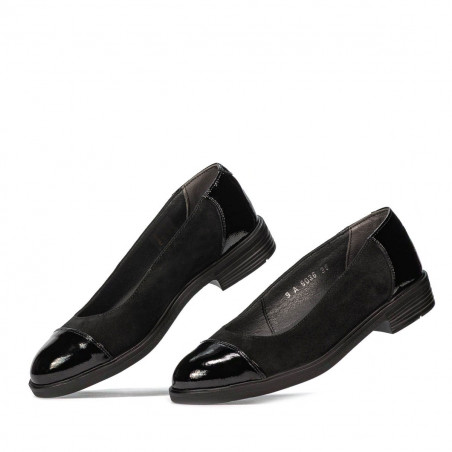 Damen-Ballerinas 6036 schwarz kombiniert