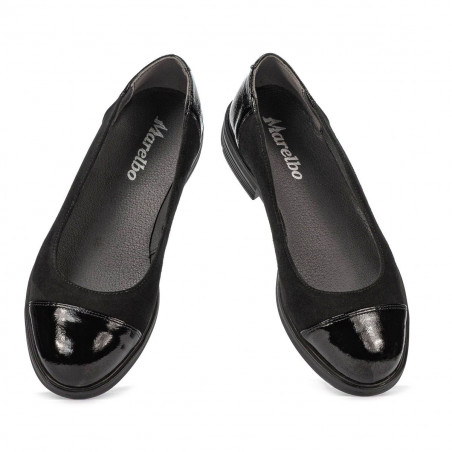 Damen-Ballerinas 6036 schwarz kombiniert