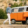 Herrensportschuhe 928 Indigo kombiniert