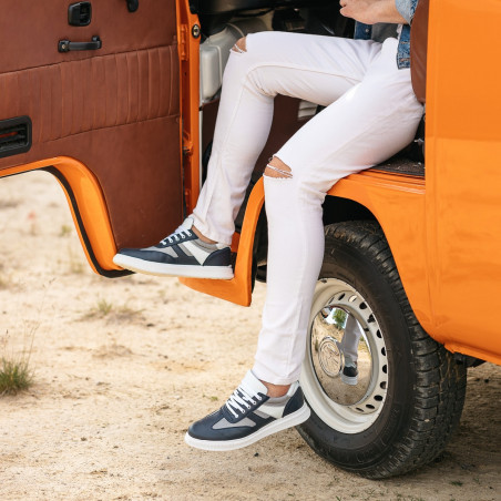 Herrensportschuhe 928 Indigo kombiniert