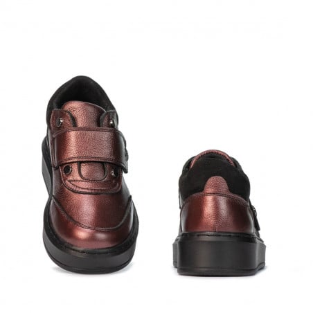 Kinderschuhe 2009 bordó perlmutt kombiniert