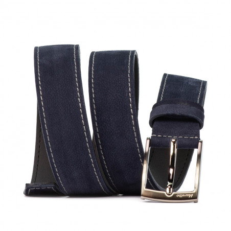 Herren Gürtel 53bc indigo Velours