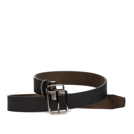 Herrengürtel 54b zweifarbig schwarz+braun