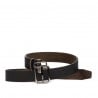 Herrengürtel 54b zweifarbig schwarz+braun