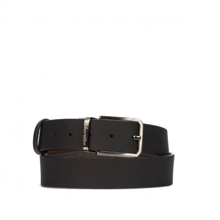 Herrengürtel 54b zweifarbig schwarz+braun