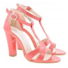 Damen Sandalen 1239s Lack Rot Koralle