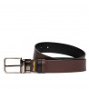 Herren Gürtel 54b zweifarbig biz schwarz+braun
