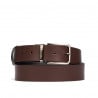 Herren Gürtel 54b zweifarbig biz schwarz+braun