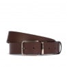 Herren Gürtel 54b zweifarbig biz schwarz+braun