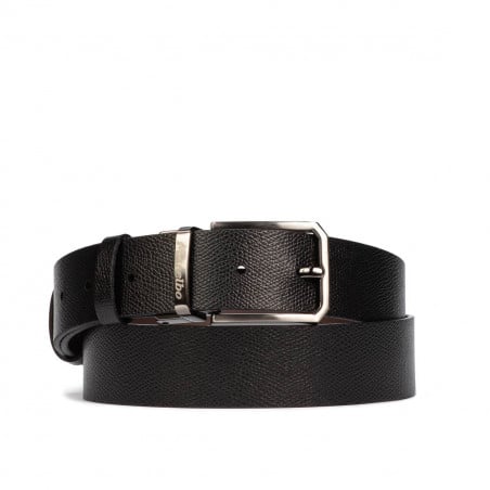 Herren Gürtel 54b zweifarbig biz schwarz+braun