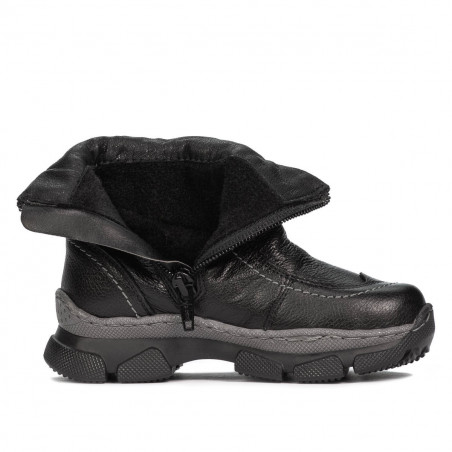 Kleine Kinderschuhe 108c schwarz kombiniert