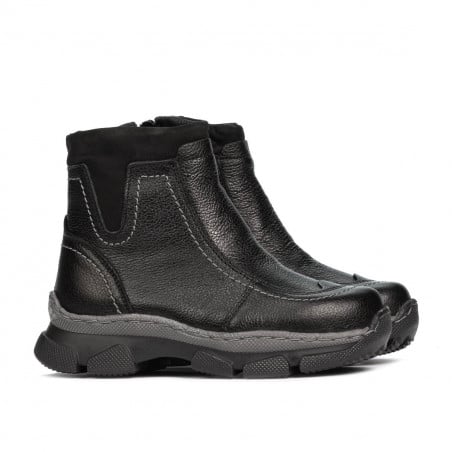 Kleine Kinderschuhe 108c schwarz kombiniert