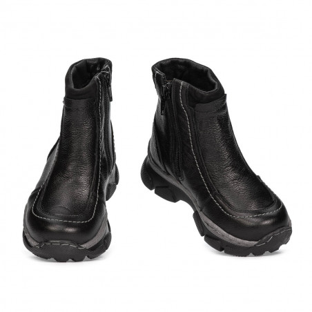 Kleine Kinderschuhe 108c schwarz kombiniert