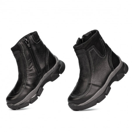 Kleine Kinderschuhe 108c schwarz kombiniert