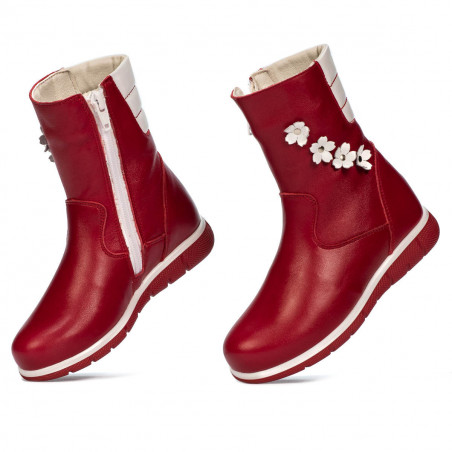 Kleinkinderstiefel 107c rot kombiniert