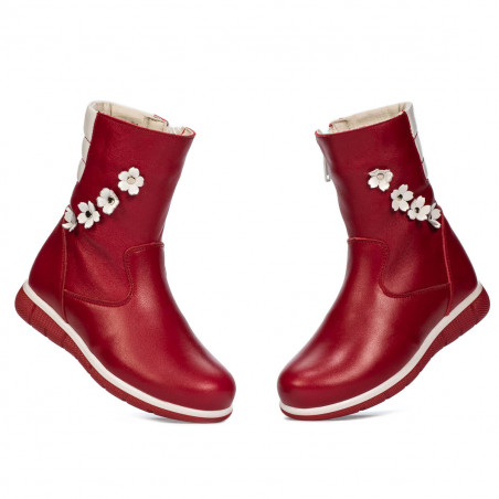 Kleinkinderstiefel 107c rot kombiniert